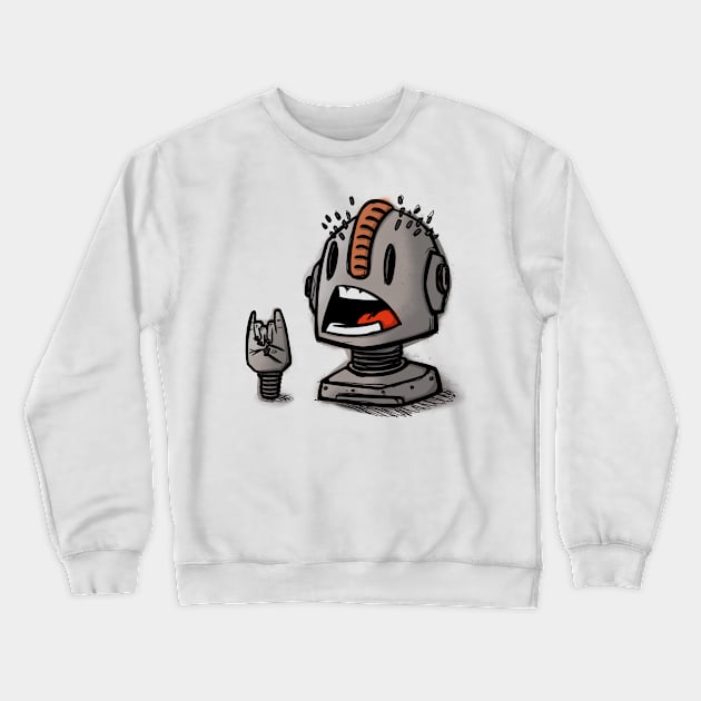 angry robot Crewneck Sweatshirt by manuvila